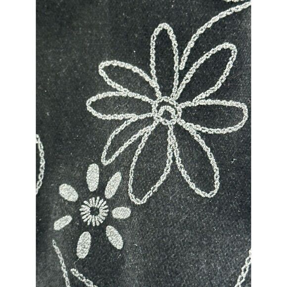 Lucia Lukken Vintage Black Velvet Floral Print Jacket Lined USA Made‎ Blazer XL - Picture 5 of 6
